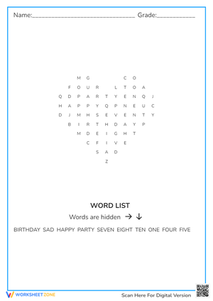 wordsearch grade 2