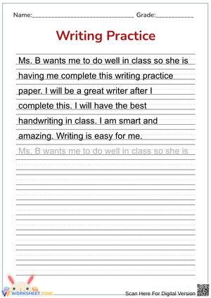 Paragraph Handwriting – Improve Writing Skills