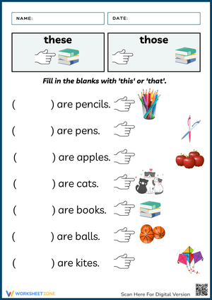 Practice This, That, These, Those Pronouns
