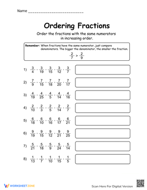Practice Ordering Fractions to Build Math Skills