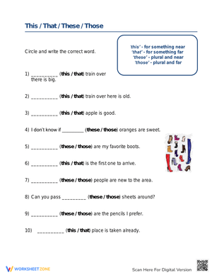 Master This, That, These, Those with Pronouns Practice