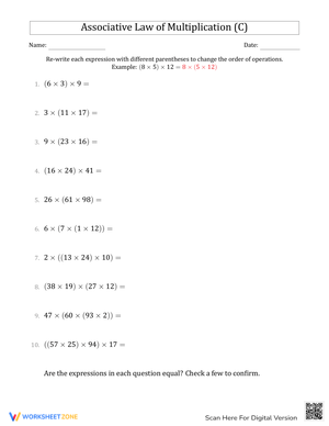 Master Associative Law of Multiplication Concepts