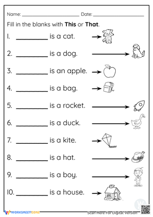 Choose This or That with Pronouns Practice