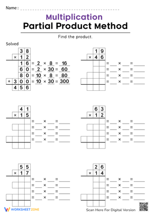 Explore Partial Products Multiplication Strategy