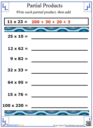 Learn Partial Products Multiplication
