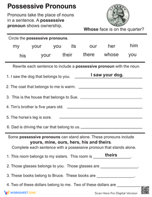 Master Possessive Pronouns