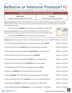 Identify Reflexive or Intensive Pronouns