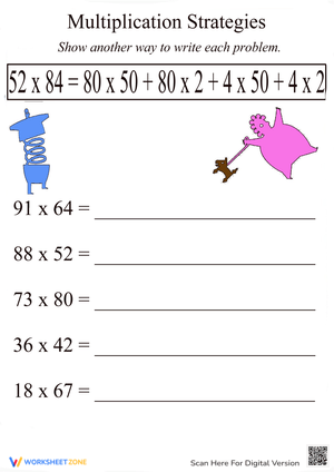 Partial Products Practice for Math