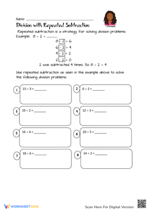 Division with Repeated Subtraction