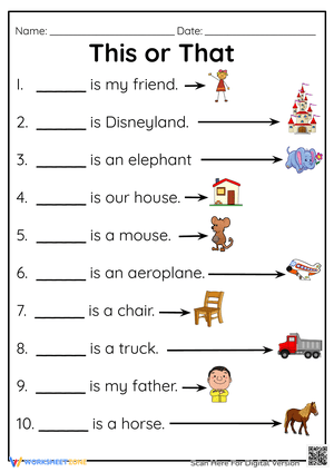 Engaging 'This or That' Choice-Making Worksheet