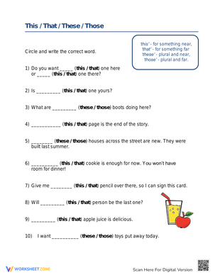 Practice This, That, These, Those