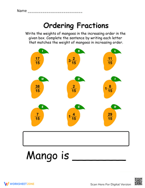 Order Fractions with Visual Aids