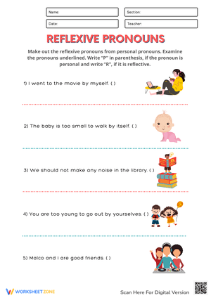 Practice with Reflexive and Possessive Pronouns