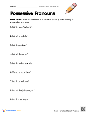 Identifying Affirmative Possessive Forms