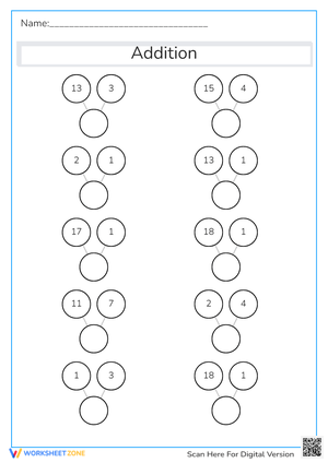 Math Addition Practice Using Number Bonds