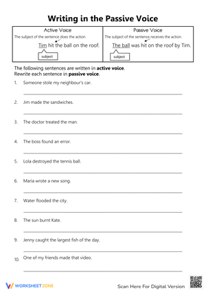 Writing Sentences in the Passive Voice