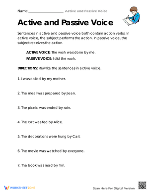 Writing in Active Voice Practice