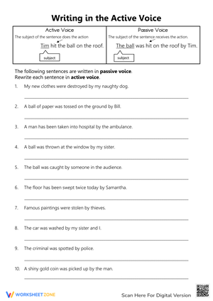 Writing in the Active Voice Practice