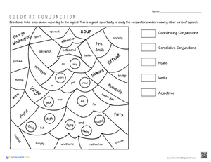 Color By Conjunction Worksheet