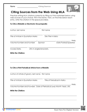 Citing Sources from the Web