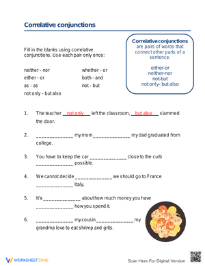 Correlative Conjunctions Practice