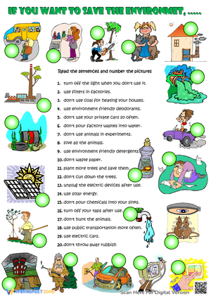 Using Imperative Sentences About the Environment