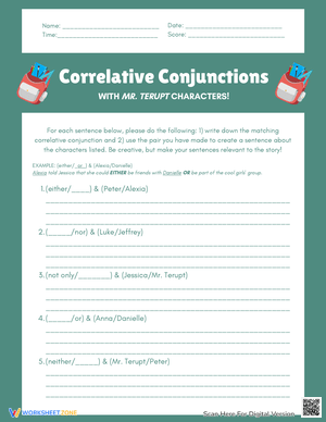 Effective Use of Correlative Conjunctions in Sentences