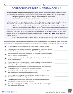 Correcting Errors in Verb Mood: Improve Grammar