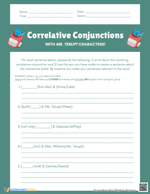 Advanced Use of Correlative Conjunctions: Practice