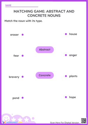 Abstract vs. Concrete Nouns: A Matching Game