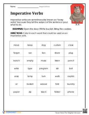 Identify and Use Imperative Verbs