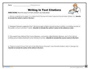 Writing Accurate In-Text Citations