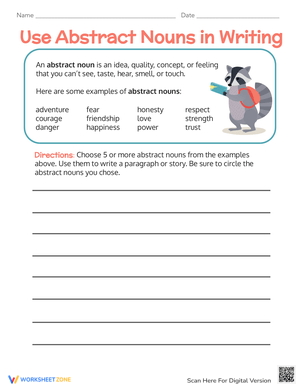 Using Abstract Nouns in Writing