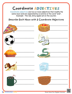 Describe Nouns with Coordinate Adjectives