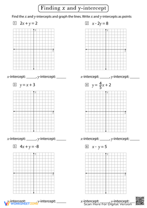 Finding X and Y Intercept