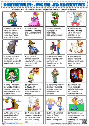 Participles as Adjectives