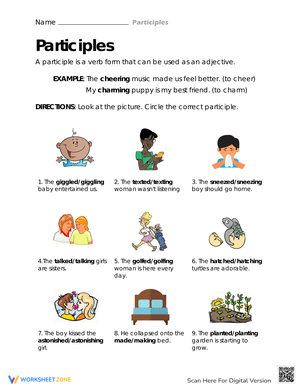 Identifying Action Verbs in Pictures