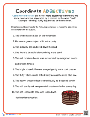 Fixing Sentences with Coordinate Adjectives