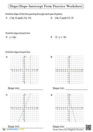 Slope-Intercept Form Practice