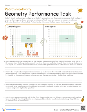 Pedro's Pool Party- Geometry Performance Task