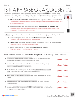 Phrase or Clause: Learn the Difference Effectively