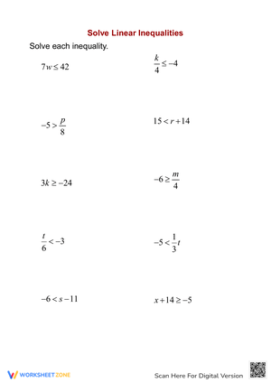 Solve Linear Inequalities with Step-by-Step Methods