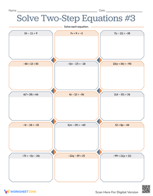 Two-Step Equations: A Practice Guide!
