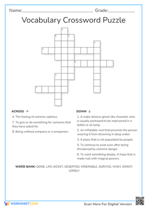Vocab Crossword