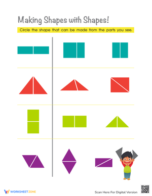 Making Shapes within Shapes Worksheet