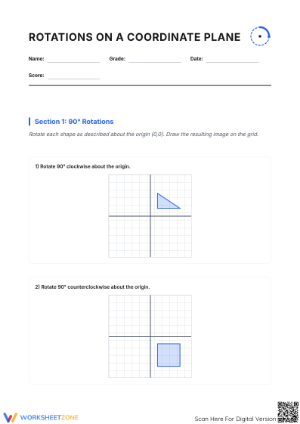Essential Rotations on a Coordinate Plane — Grade 7 Math