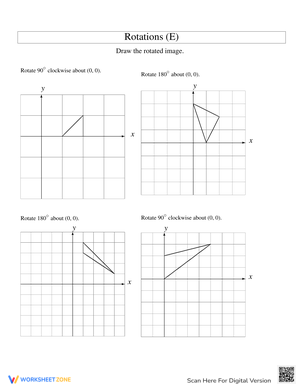 Practice Rotation Worksheet for Geometry Skills