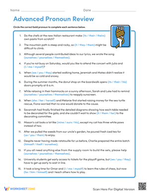 Advanced Pronoun Usage Review