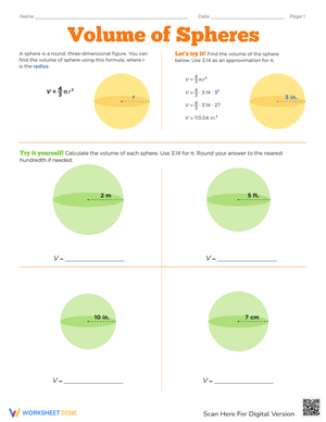Calculating the Volume of Spheres