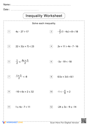 Solving Inequalities 3